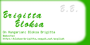 brigitta bloksa business card